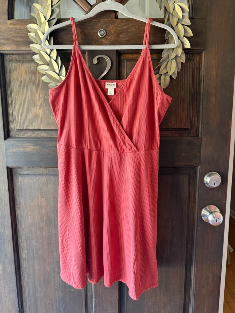 Mossimo Supply Co. Strapless Spaghetti-Stripe Dress in Deep Coral
